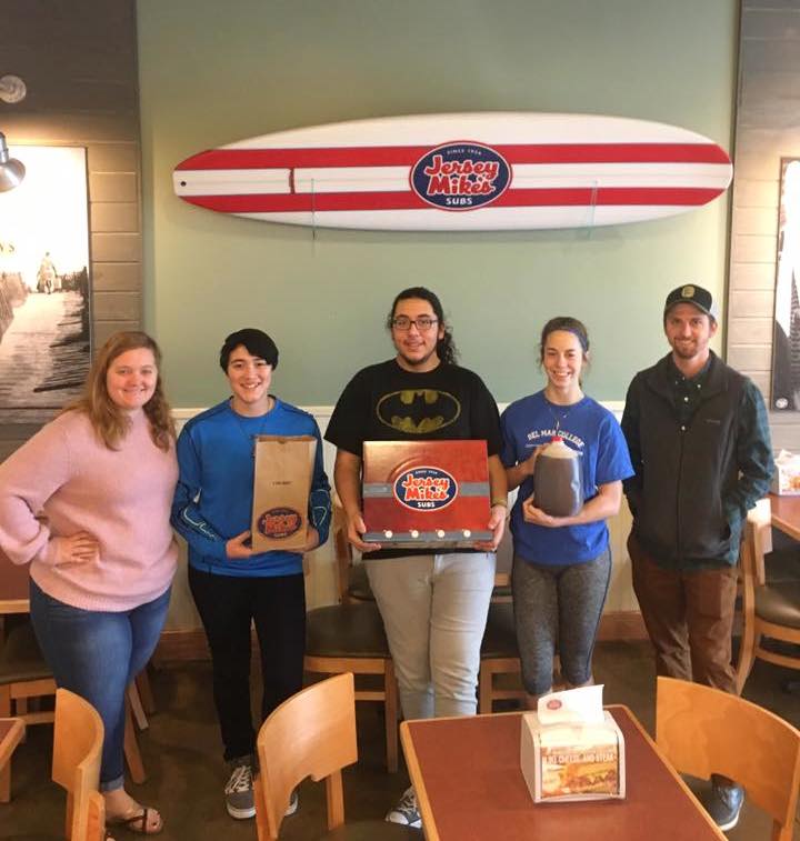 Jersey Mike's Giving a box of sandwiches for a Youth Leader Event